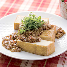厚揚げの焼きマーボー