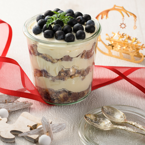 豆腐のチ―ズクリーム　ジャムビスケットの段々ケーキ